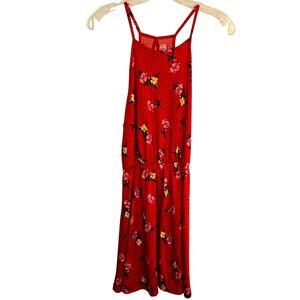 French Grey Women's Dress XL Extra Large Red Sleeveless  Sun Misses Size 14 16